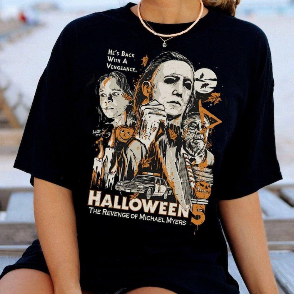 Michael Myers Halloween T Shirt, Halloween 5 This Time They_Re Ready Tshirt